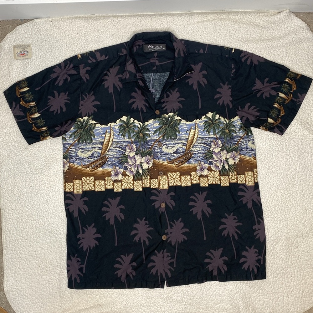 Favant Wrap Around Hawaiian Shirt: Size Extra Large